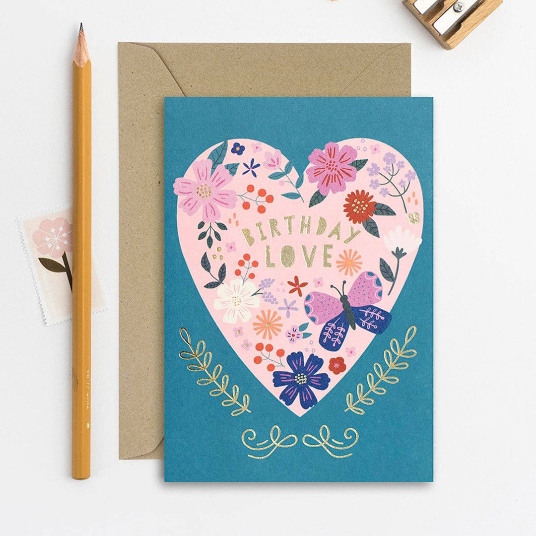 Birthday Love Heart Birthday Card