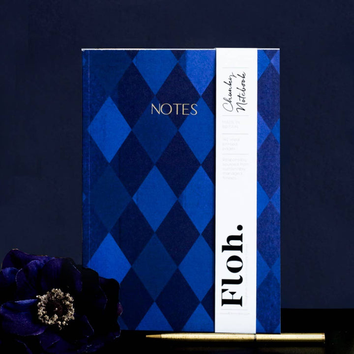 Mystic Night &amp; Cobalt (Harlequin) A5 Chunky Notebook