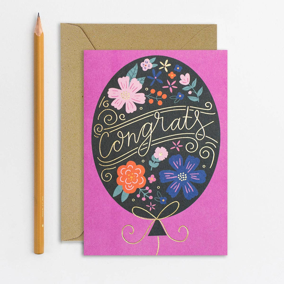 Congrats Balloon Card