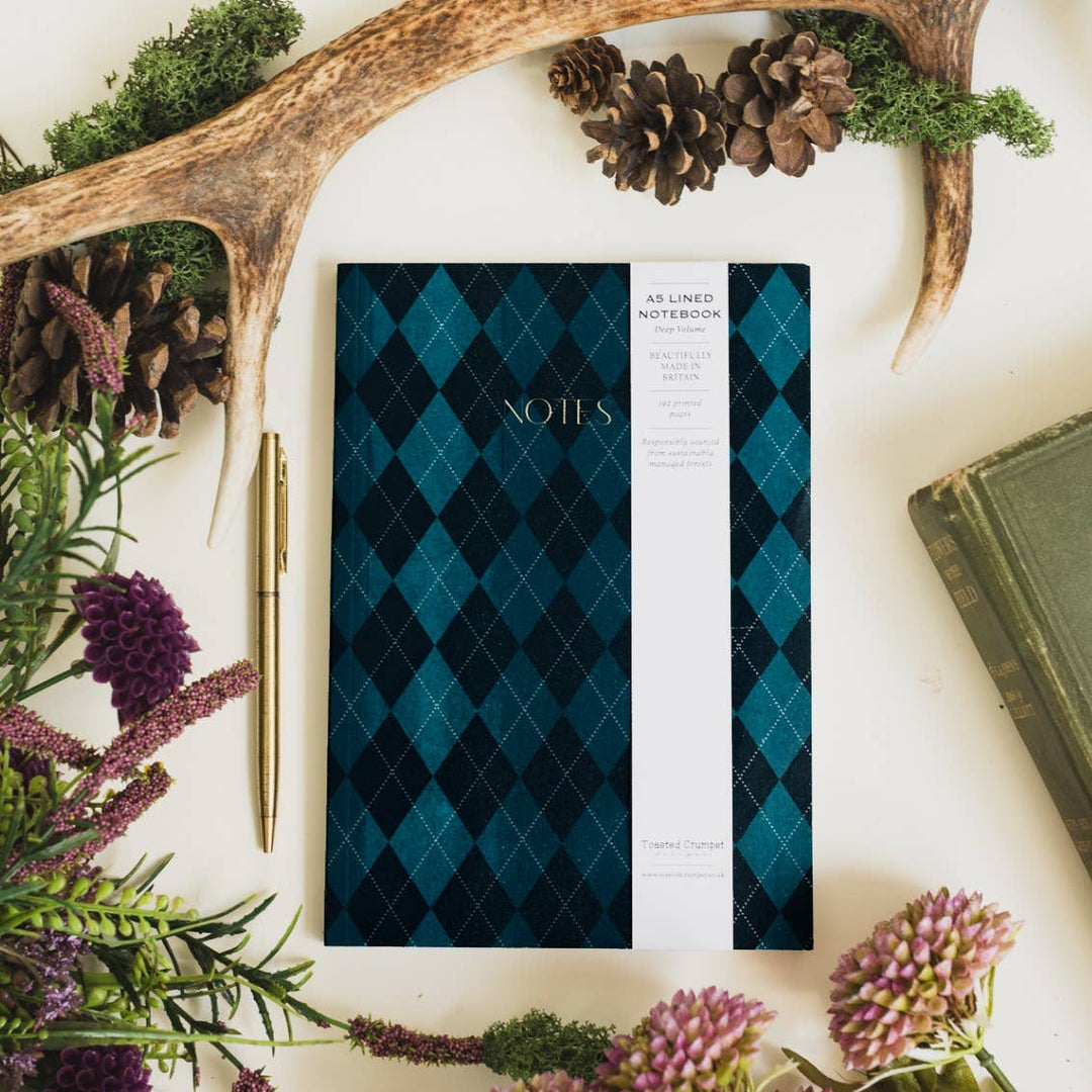 Midnight Blue (Argyle) Chunky Notebook