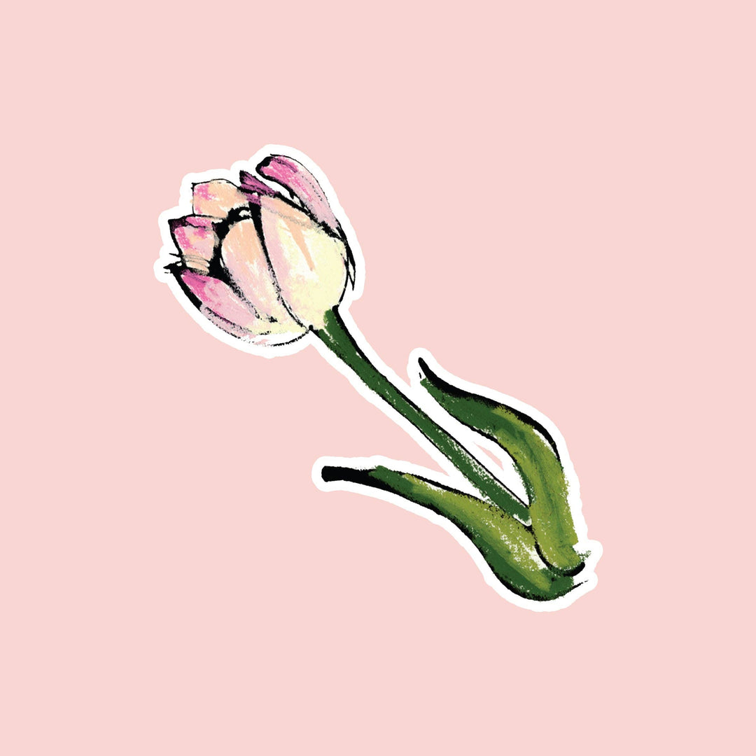 Purple Tulip Sticker