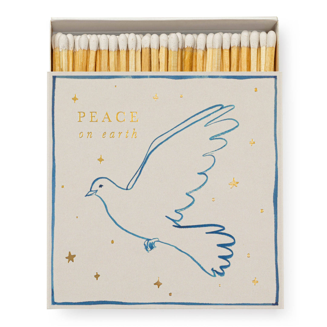 Peace  on Earth - Square Christmas Safety Matches