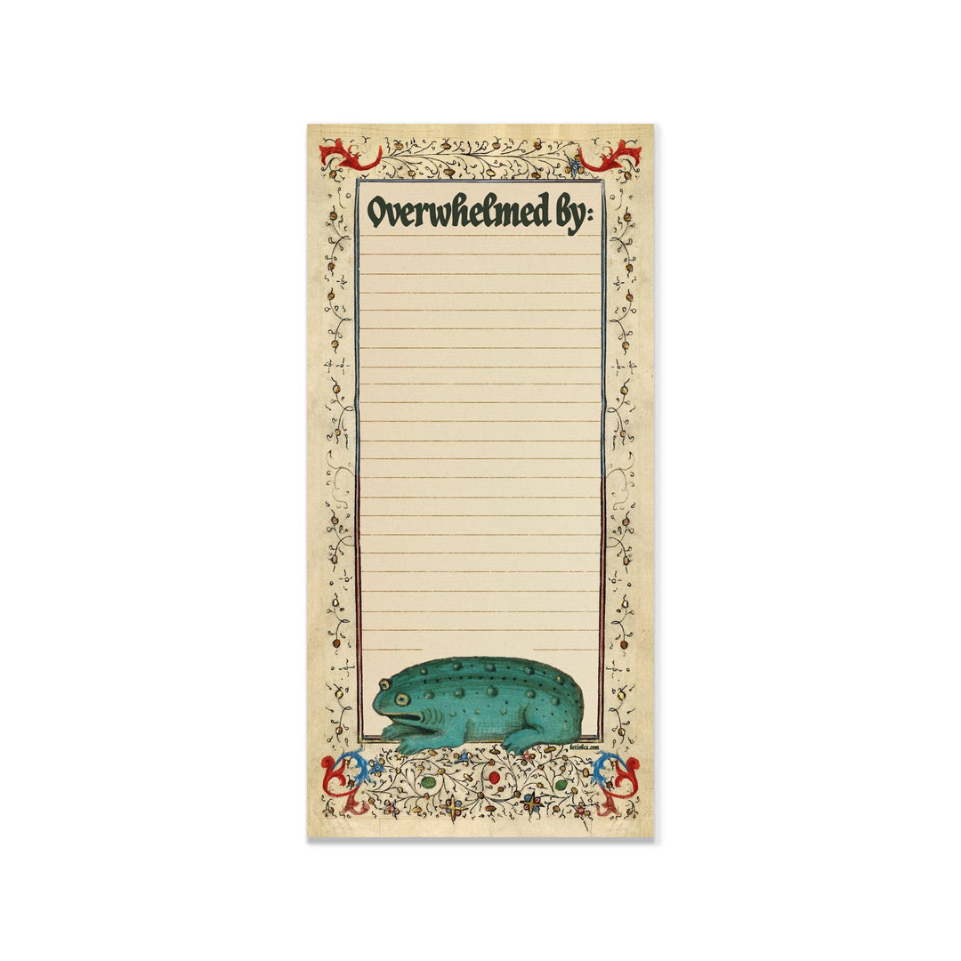 Notepad – Overwhelmed Medieval Frog