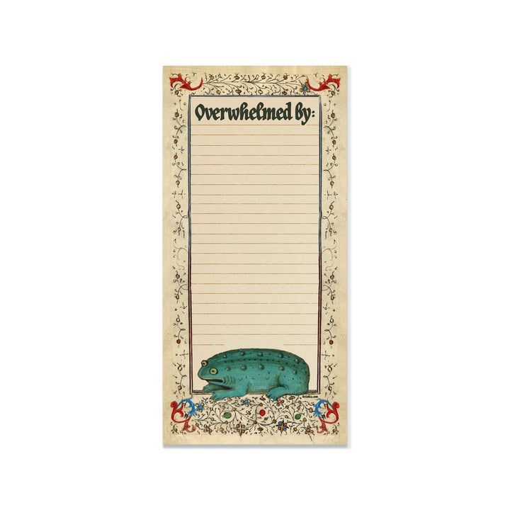 Notepad – Overwhelmed Medieval Frog