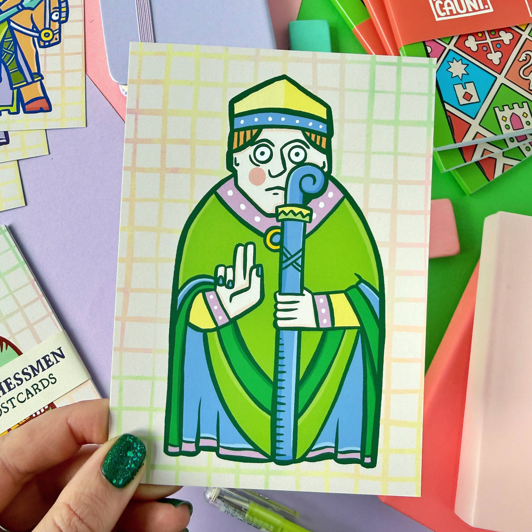 Set of 6 Lewis Chessmen Postcards