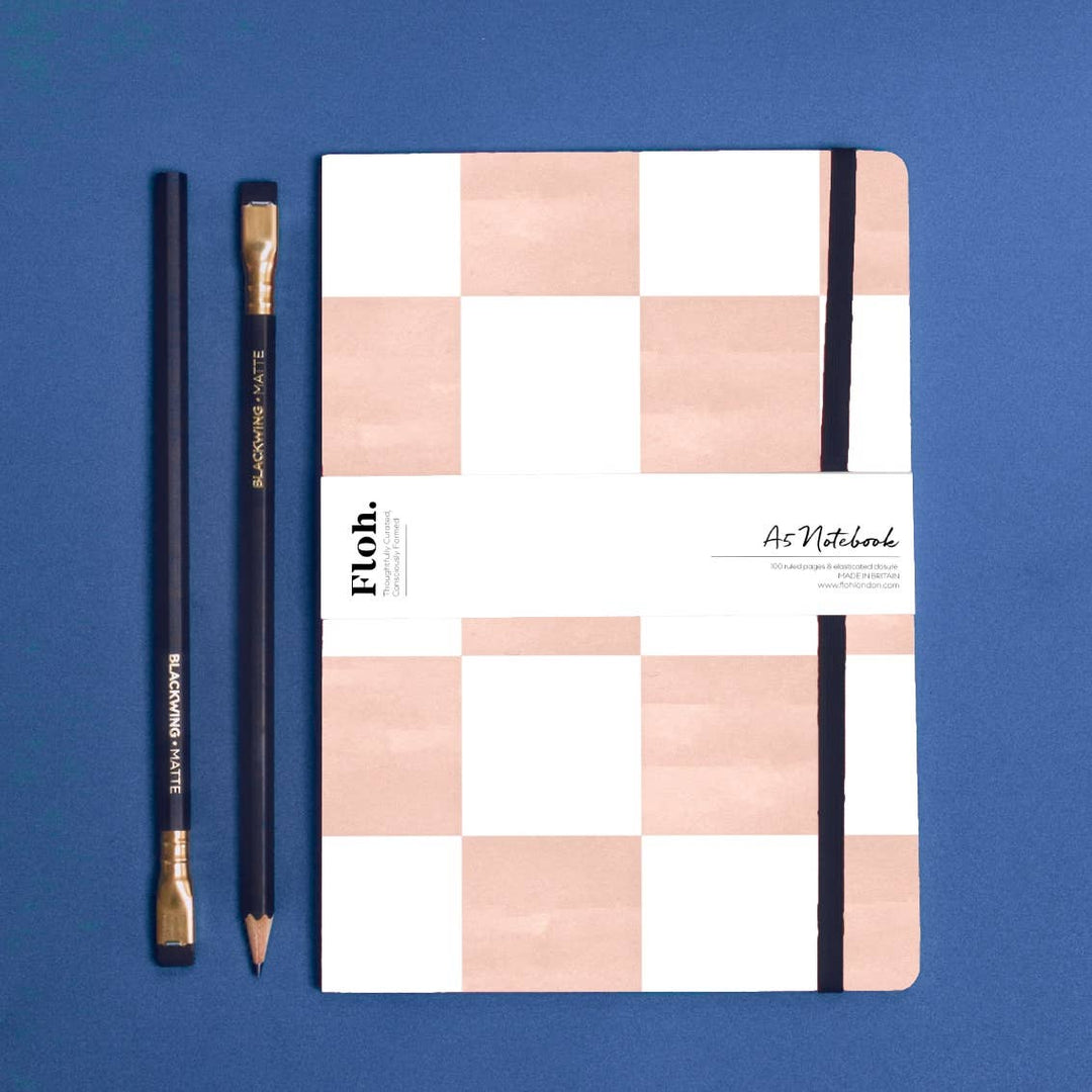 Paloma (Checkerboard) A5 Lined Notebook