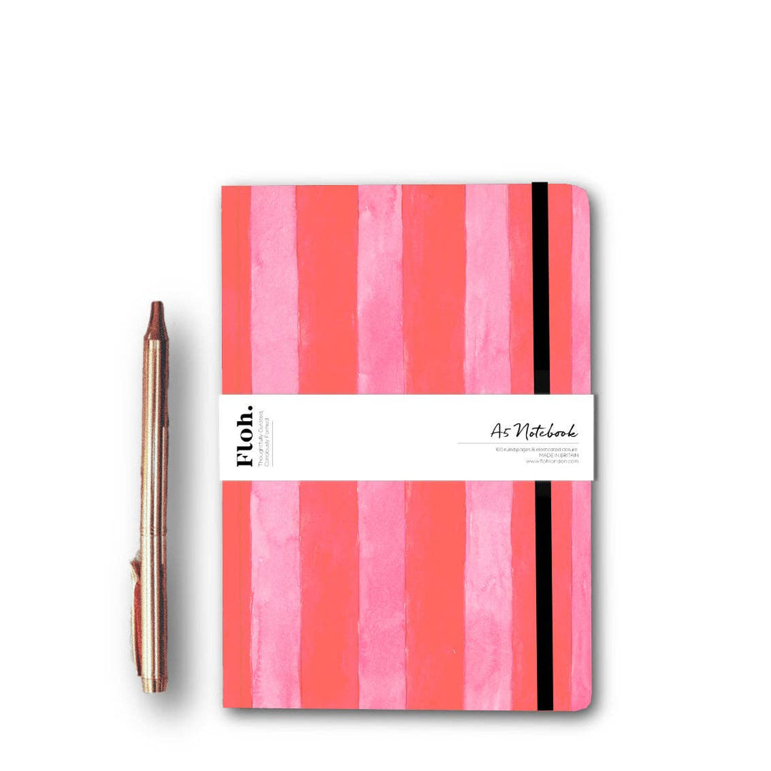 Watermelon (Stripes) A5 Lined Notebook
