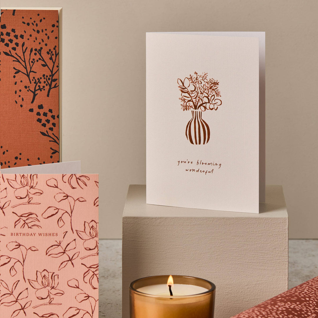 Flower Vase Wonderful Card