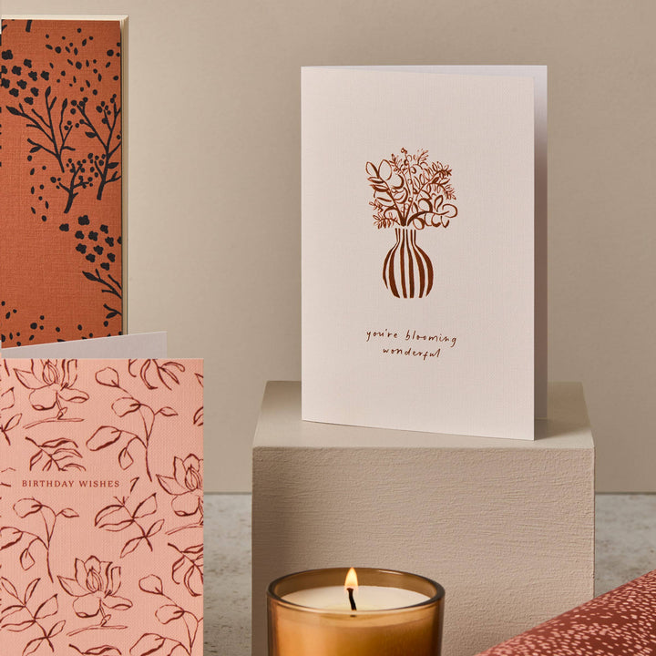 Flower Vase Wonderful Card