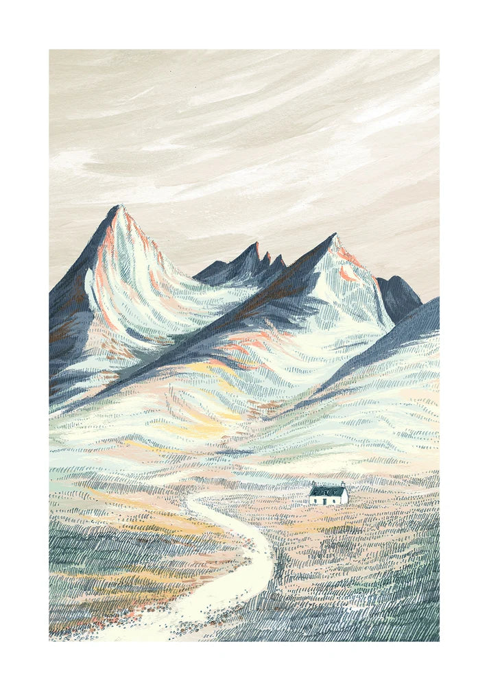 Cuillin Bothy A4 Print - Fleck Illustration