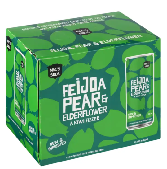Macs Soda Feijoa Pear &amp; Elderflower 250ml Can