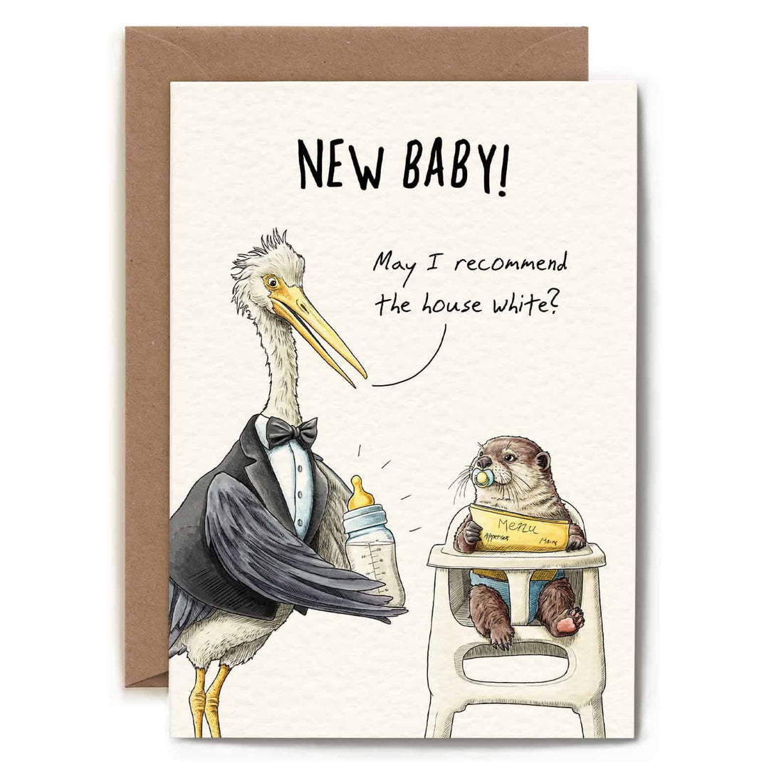 House White - New Baby Card