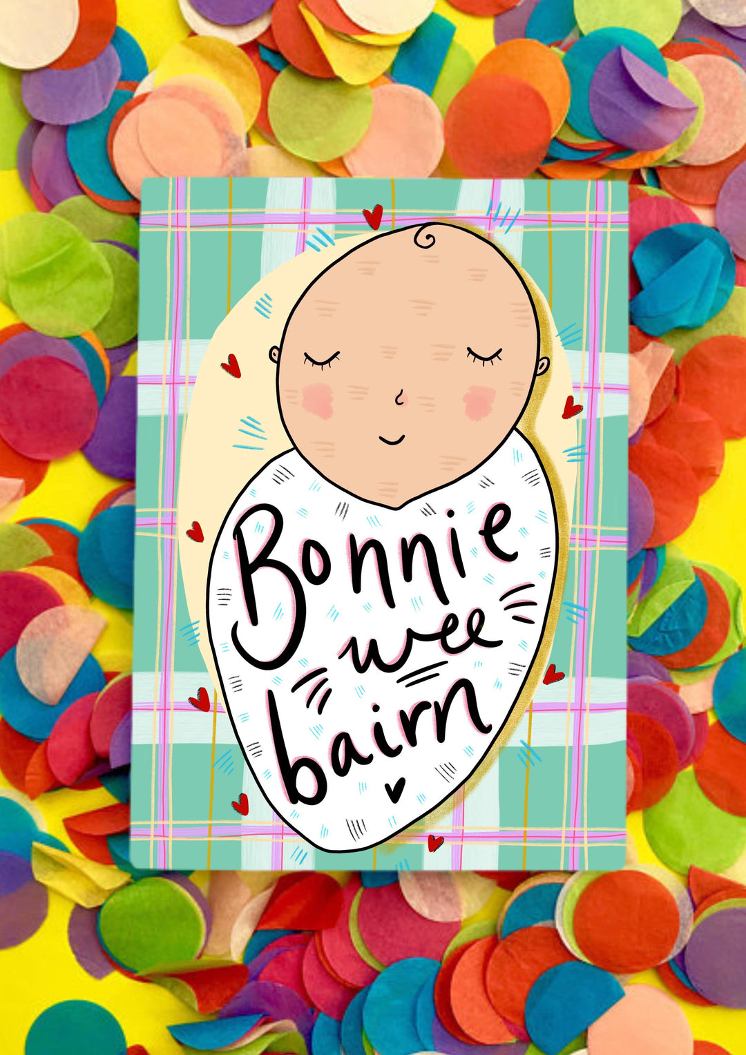 Bonnie Wee Bairn Scottish New Baby Card