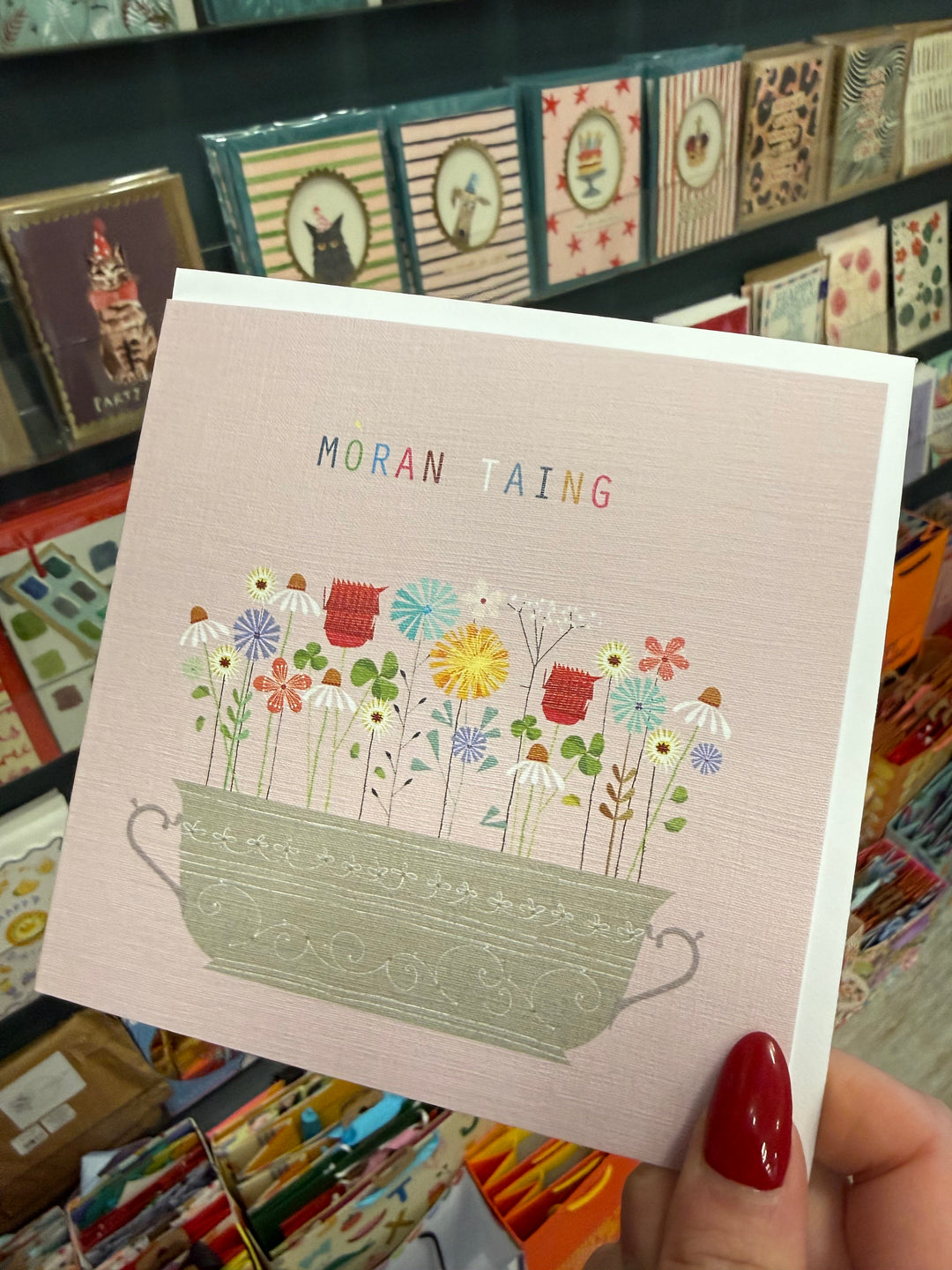 Moran Taing Gaelic Thank you Card Pink