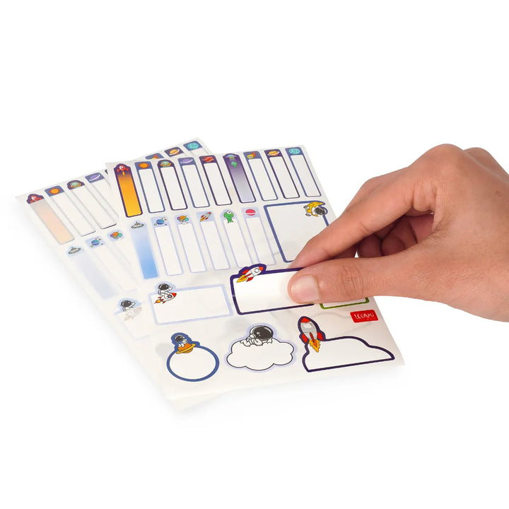 Name Set Of 3 Sticker Sheet - Space