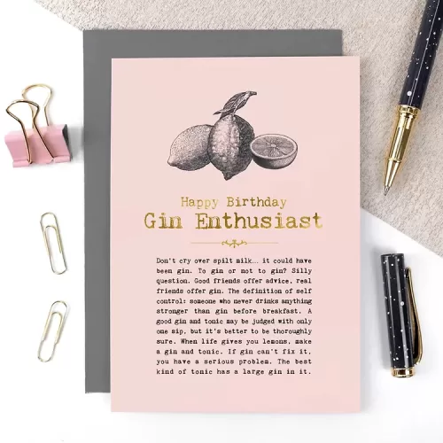Gin Lover Birthday Card