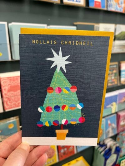 Christmas Tree Gaelic Nollaig Chridheil card